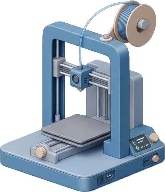 Ilustração de impressora 3D